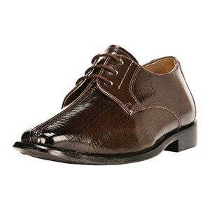 Jammy Leather Oxford Style Dress Shoes For Kids